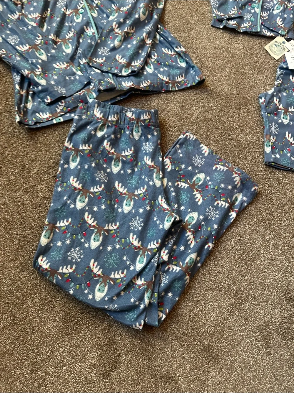 Matching adult and toddler Christmas Reindeer pajamas new.